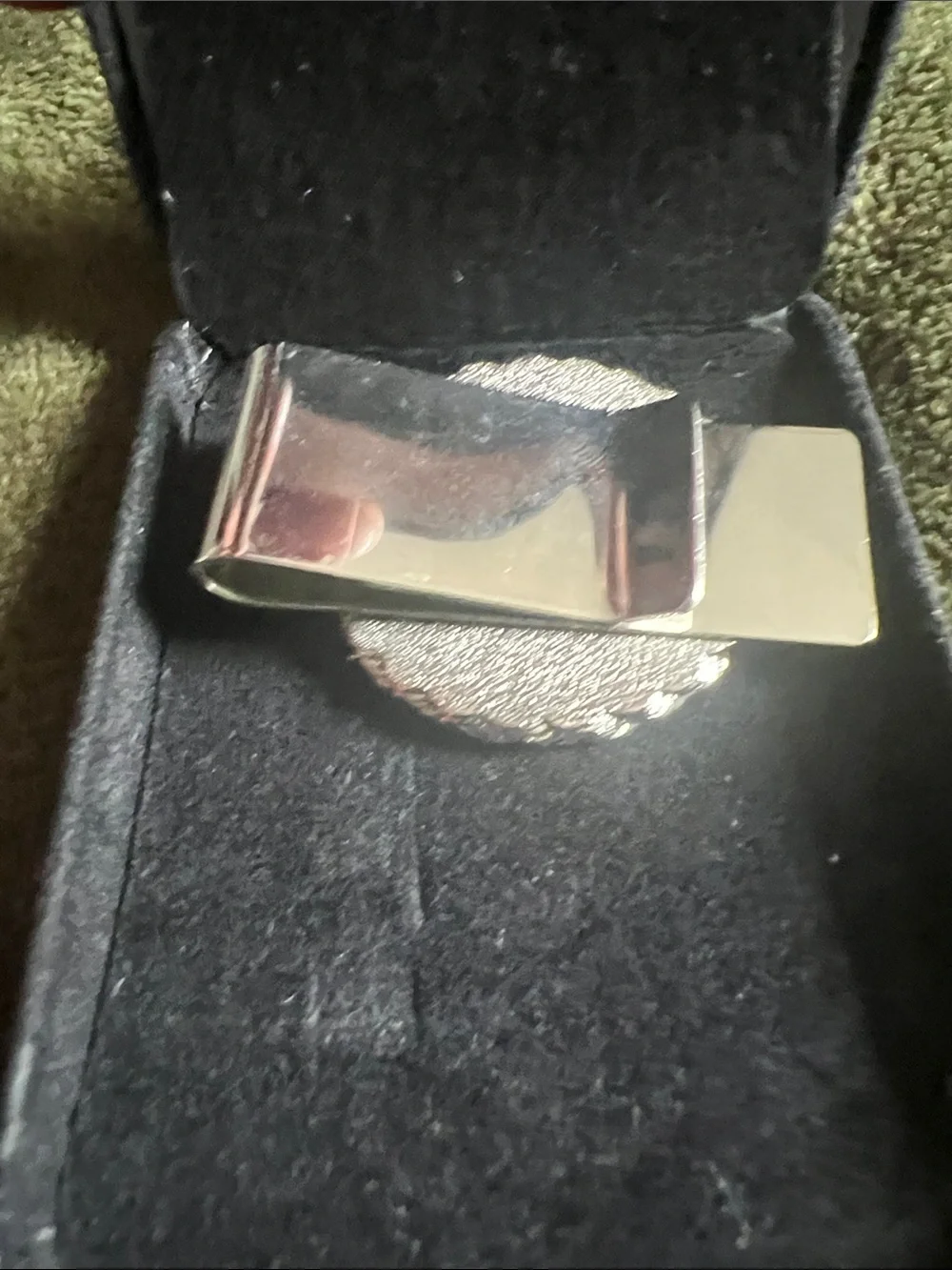 Silver Tone Presidential Half Dollar Money Clip